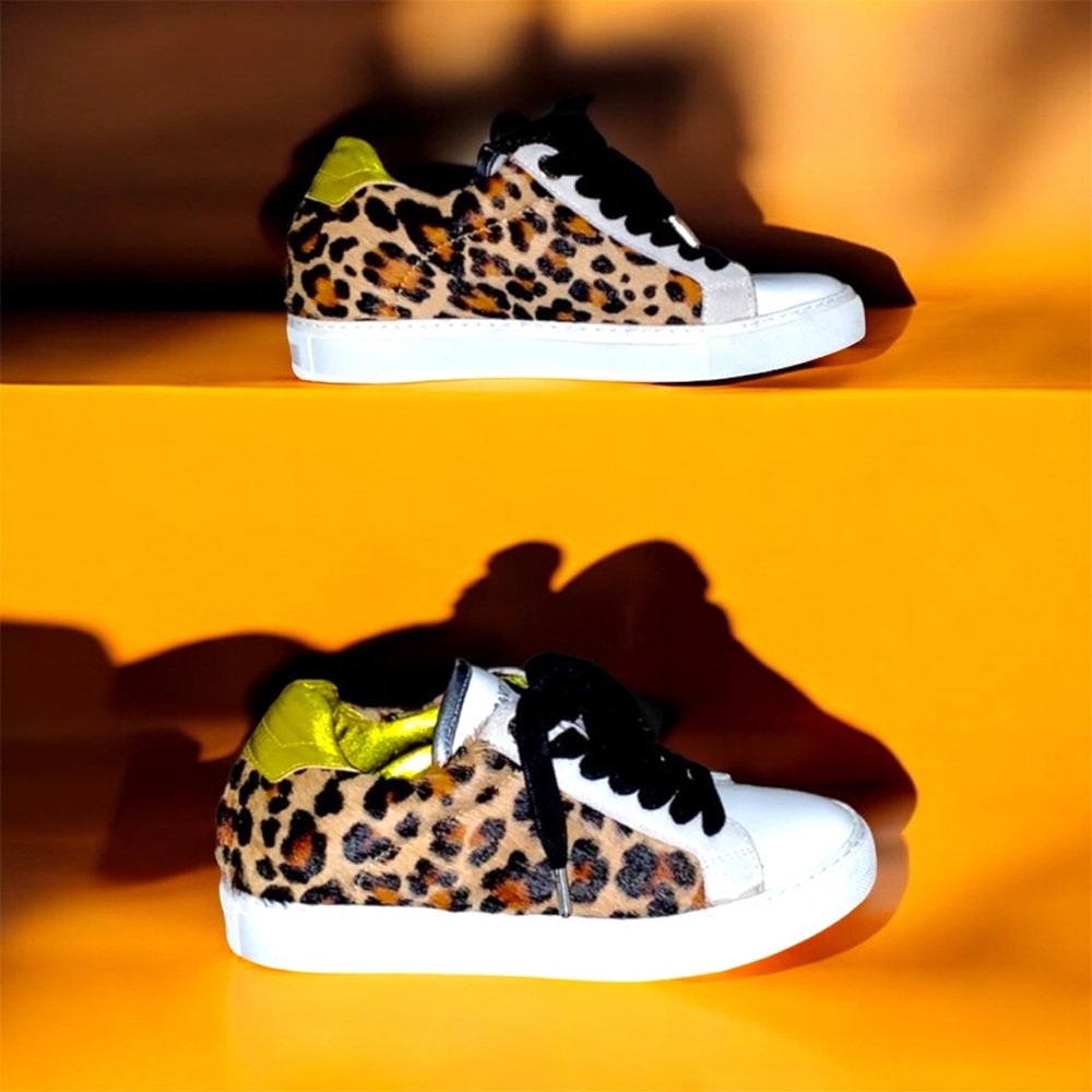 NWOT! Zadig & Voltaire Leopard Haircalf & Leather Sneaker - Picture 2 of 12